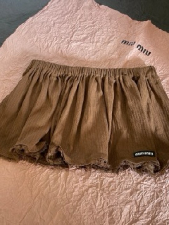 Meet the Posher Dresses & Skirts - Miu Miu Lace Elastic Waist Knitted Mini Skirt